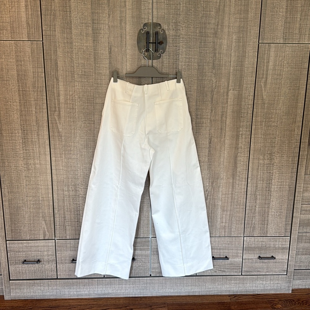 Zara Cream‎ Wide-Leg Trousers - Picture 3 of 14